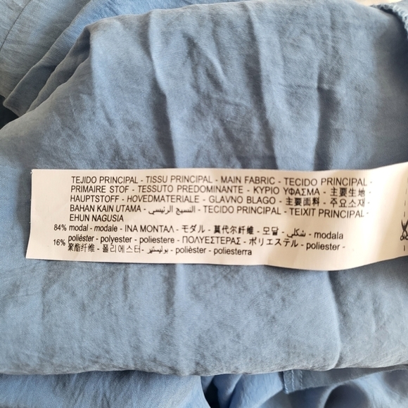 New Zara Soft Belted Blue Jumpsuit NWT Size Small - Picture 12 of 12